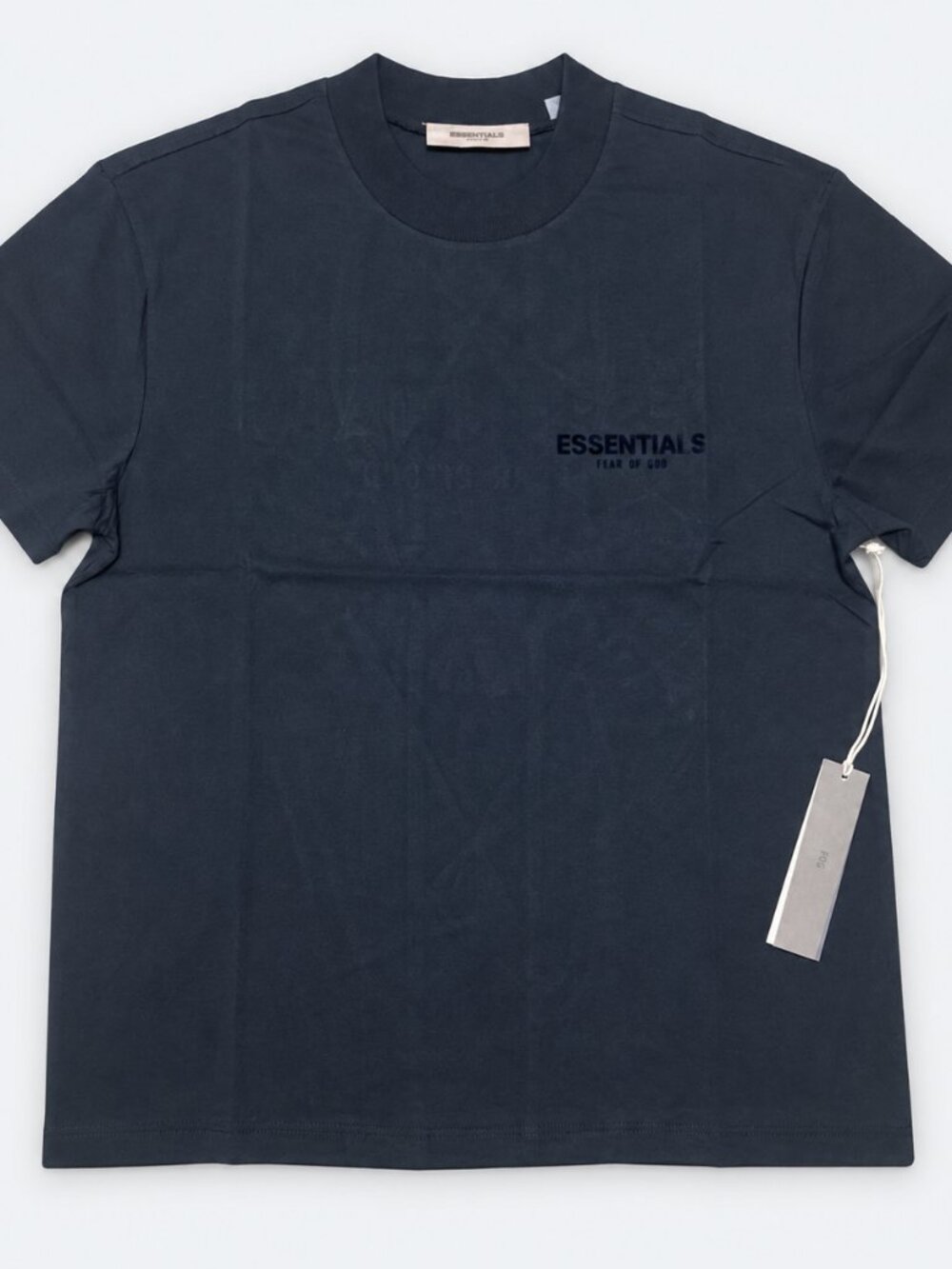Essentials Black Short Sleeve Logo Crew Tee